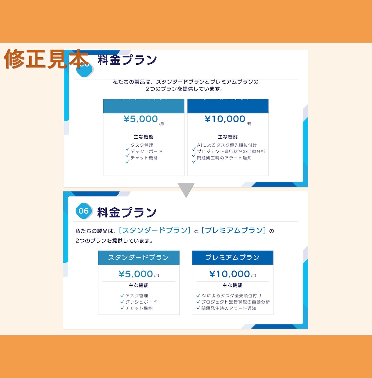 Canvaで作成したパワポ資料の体裁修正します 体裁が崩れて、お困りの方に♪修正不要なスライドは無料です。 イメージ2
