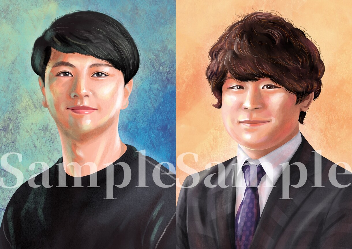 リアルなタッチで油絵風の似顔絵を描きます ★印刷対応可能！★高品質な油絵風イラストをお届け イメージ8