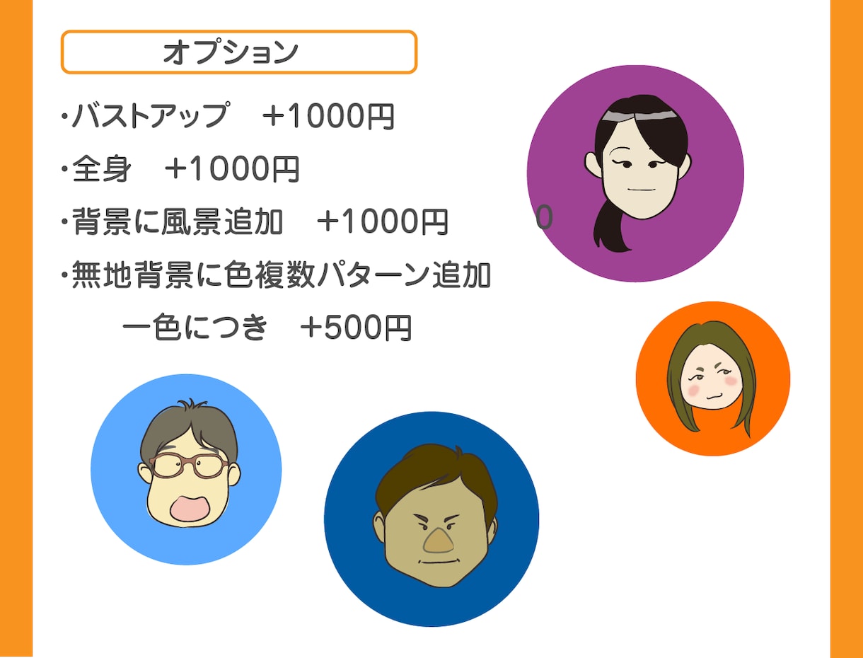 プロフィール用の似顔絵を作成します シンプル仕上げなのでスマホ画面でも見やすい イメージ2