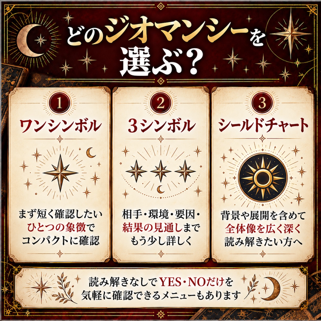 まずはお試し！ジオマンシー占いします ワンシンボルでYES!NO!までハッキリさせます！ イメージ6
