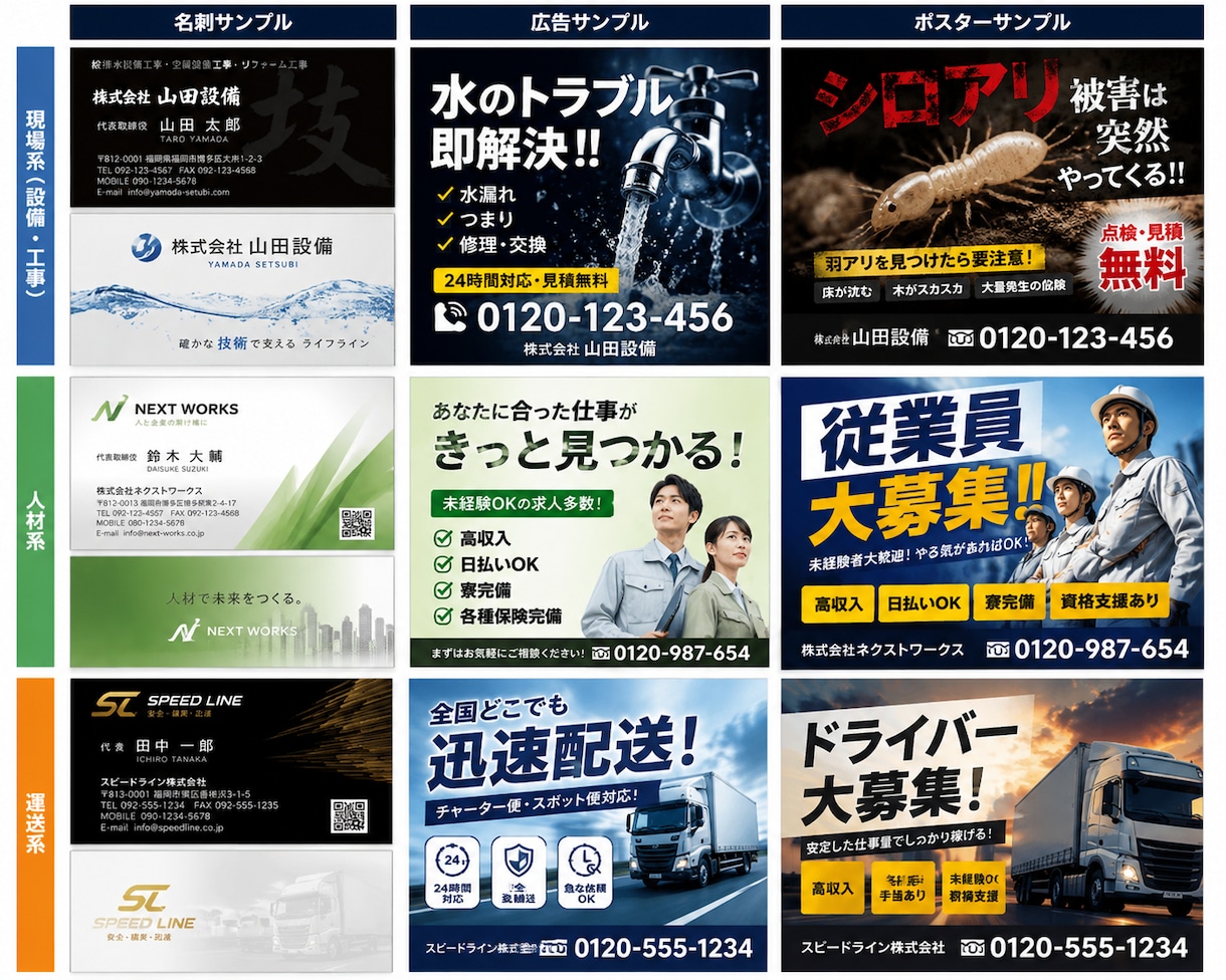 御社の広告、ポスター、名刺デザイン制作します 集客、インパクト重視のデザイン最短で広告画像を作成します イメージ2