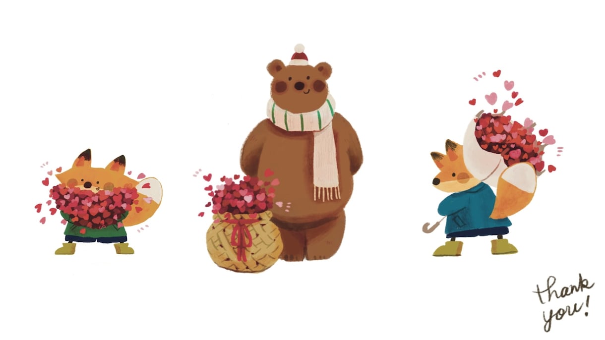 絵本ようなかわいい人物・動物のイラストを描きます 似顔絵・アイコン・挿絵・ヘッダーなど幅広く対応します。 イメージ3