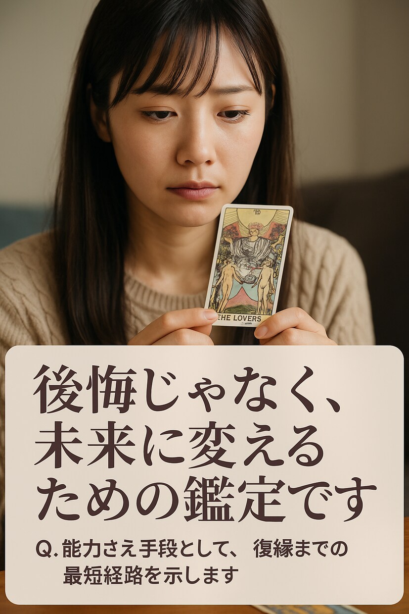 あの頃に戻りたい！気持ちに優しく答えます 後悔じゃなく、未来に変えるための鑑定です イメージ3