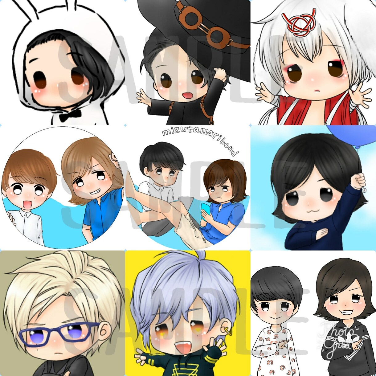 デフォルメイラスト描きます Twitter・LINE等SNSのアイコンにオススメ イメージ1