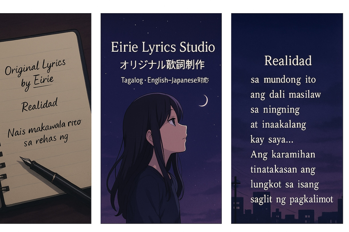 オリジナル歌詞を作ります／対応します 恋愛・夢・LDRなど心に響く歌詞を届けます イメージ1