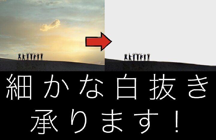 1~10枚　画像の白抜きをいたします とても細かい白抜きでも対応できます！ イメージ1
