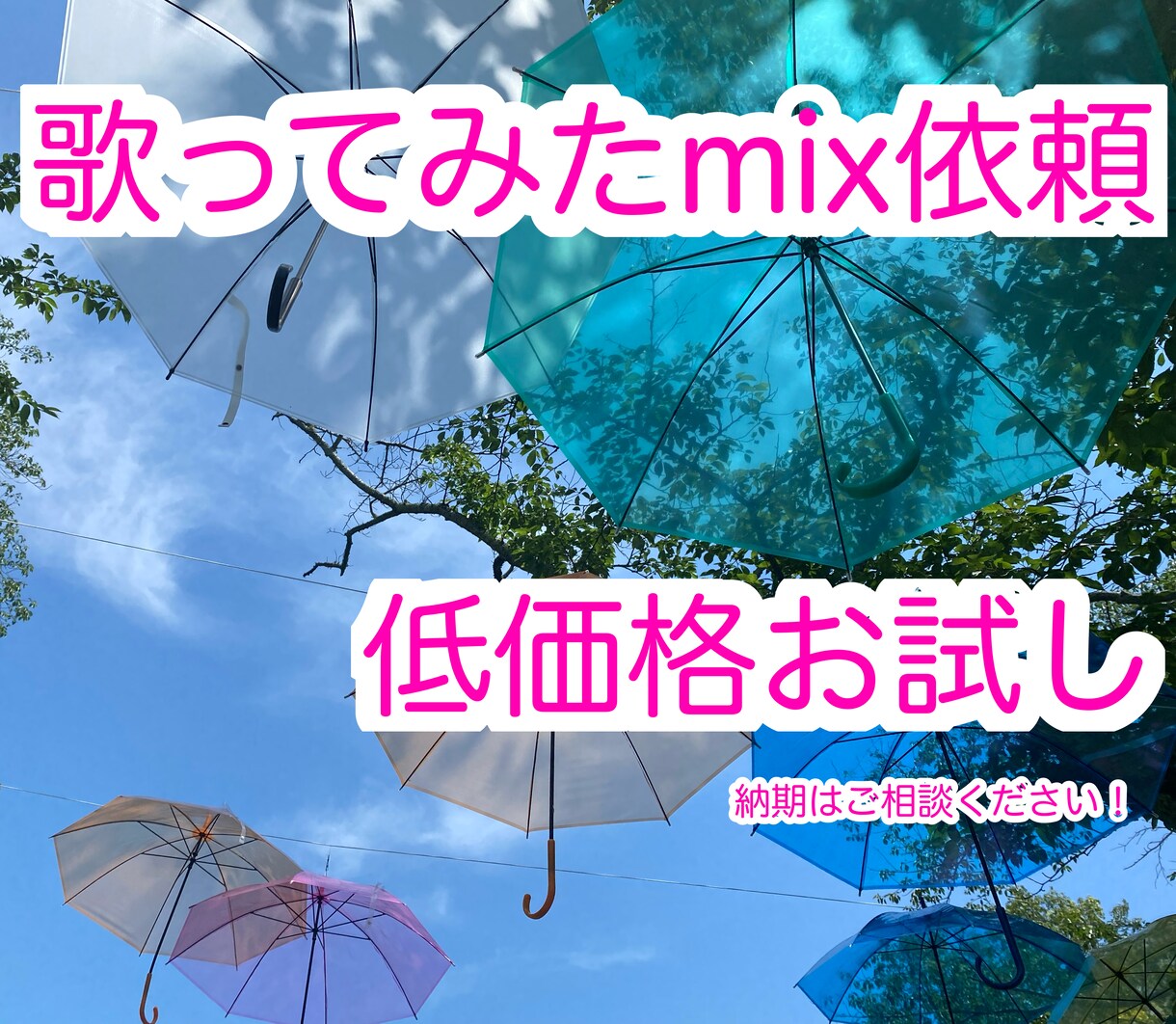 お安く簡単な歌ってみたmix依頼受け付けます 実績のため5件のみ最低限の金額で請け負わせていただきます◎ イメージ1
