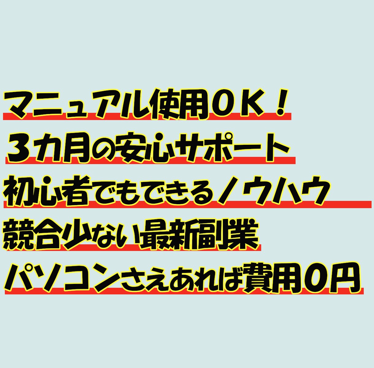知識も経験もないあなた！お金になるノウハウ教えます 知識を売れるようになる２ヵ月間の無料徹底サポート付き！ イメージ2