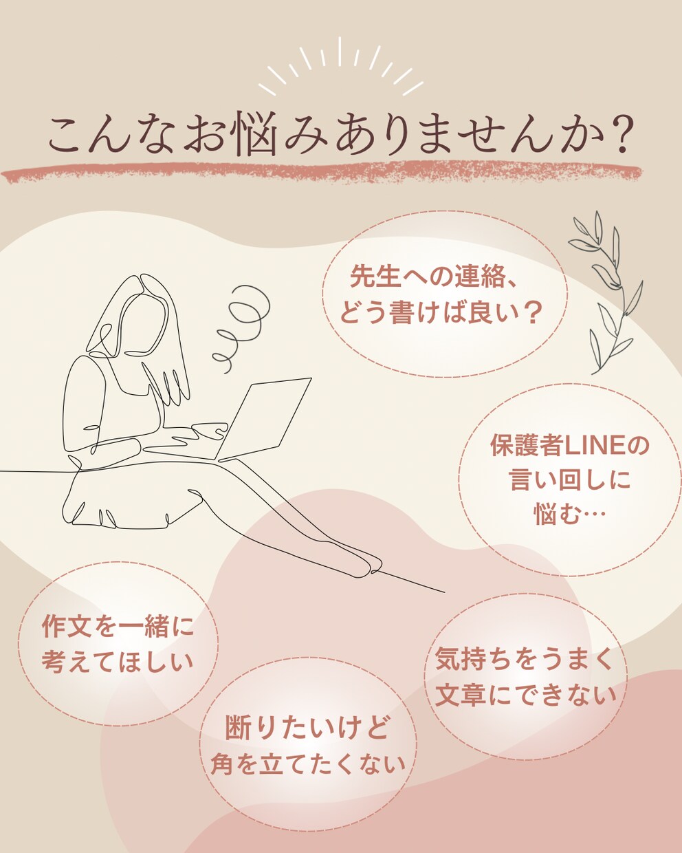 気持ちが伝わる文章、一緒に考えます LINE・学校連絡・お手紙・作文・伝えにくい内容も◎ イメージ2
