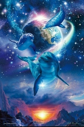 あなた様に常に寄り添ってくれる宇宙イルカ授けます 日々に疲れている方、宇宙からのエネルギーを受け取れます イメージ1