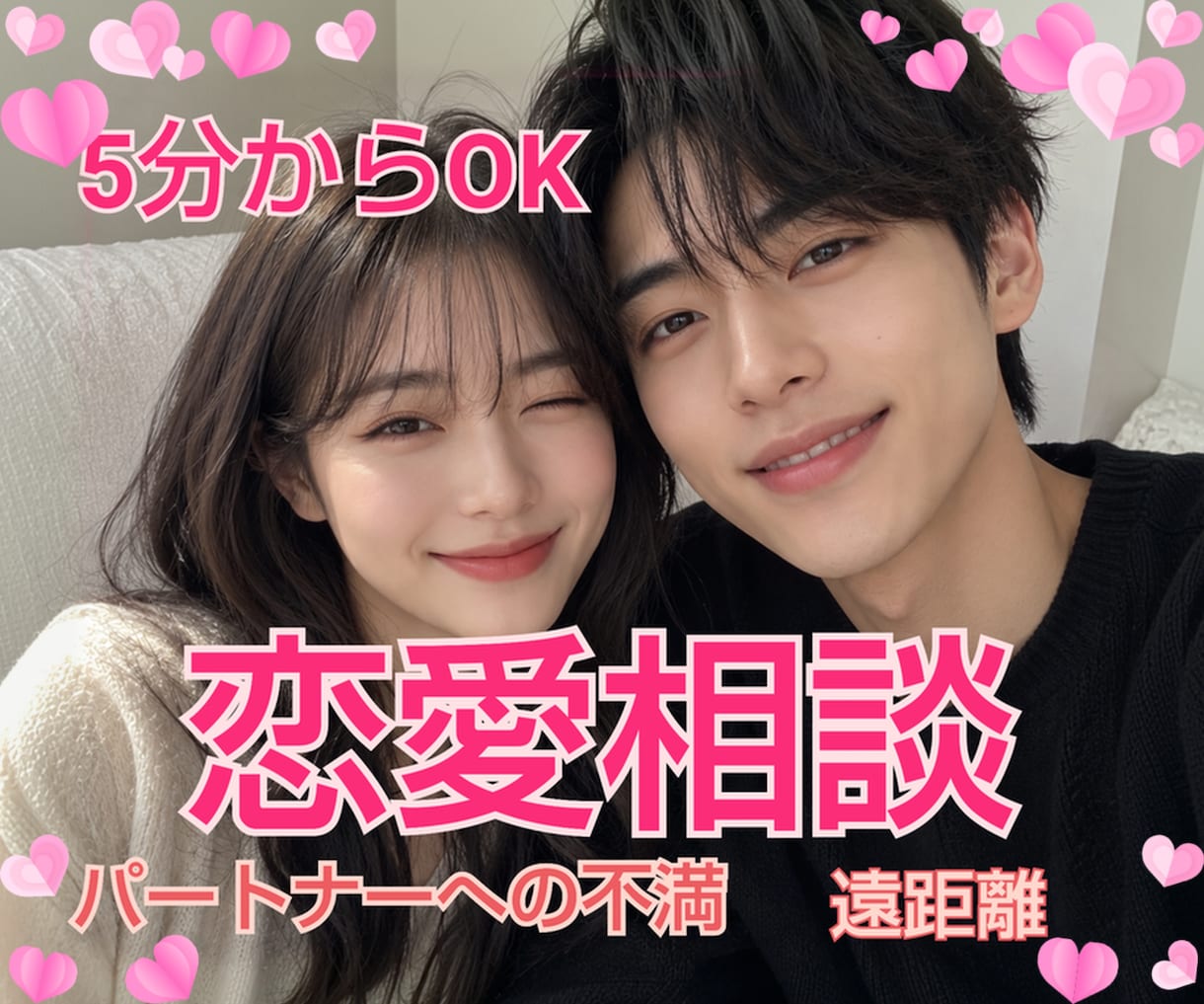 恋愛相談♡パートナーへの悩みお聴きします パートナーに言えない聞けない胸の内を吐き出しませんか？ イメージ1