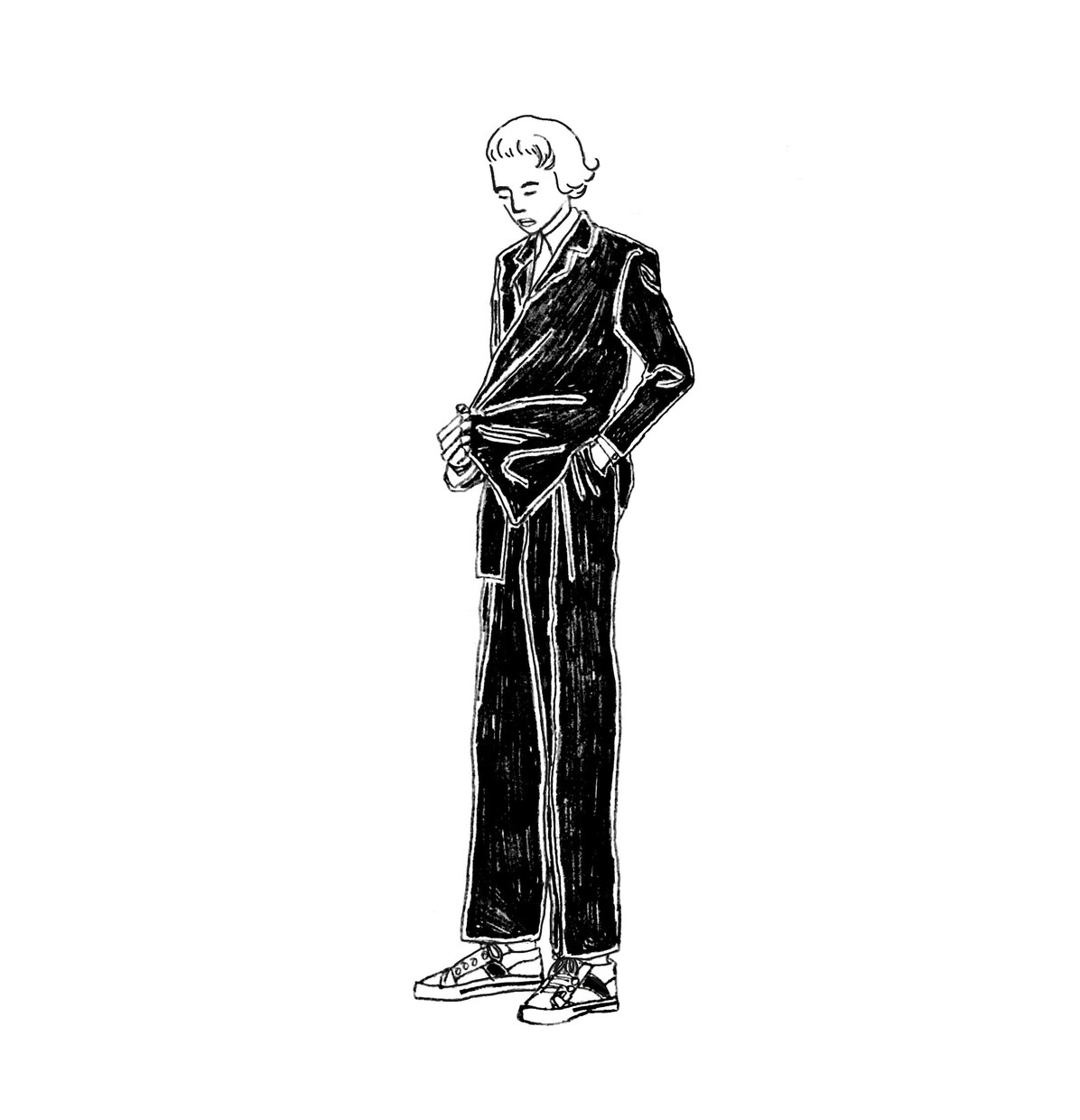 オシャレなモノクロイラスト描きます SNSのアイコン、雑誌等の挿絵に！ イメージ1