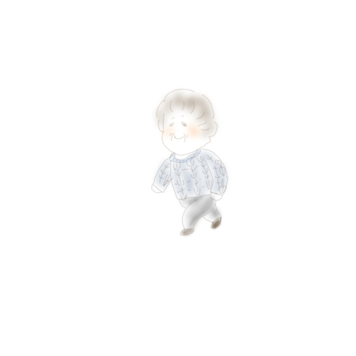 あたたかい雰囲気のミニキャラアイコン書きます あたたかくほわほわしたおばあちゃんとおじいちゃん書きます！ イメージ2