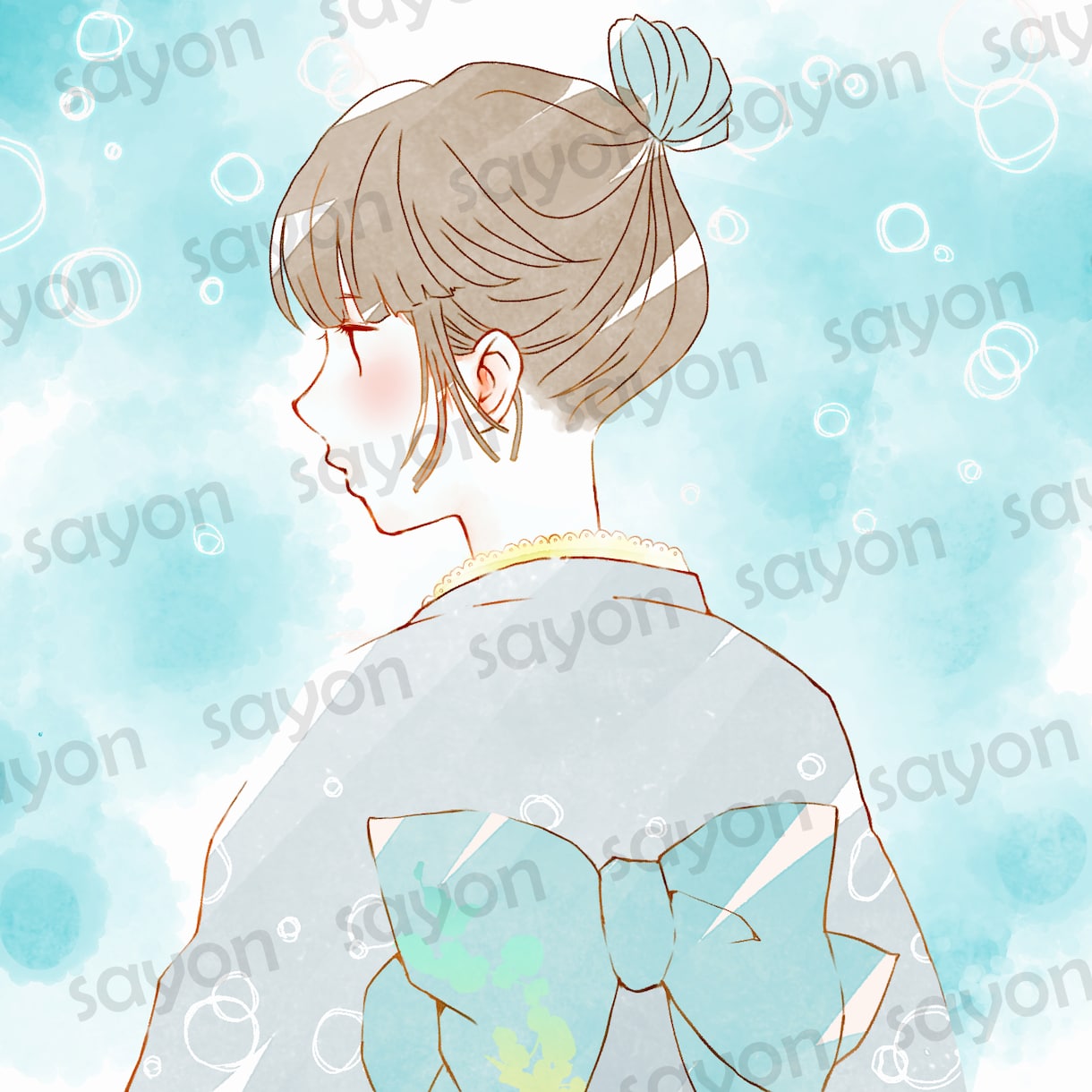 イラスト多数/和装女性のアイコンを販売しています ダウンロードするだけ♪/和装女性シリーズ イメージ5