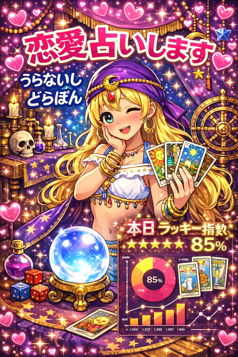 あなたの胸のうちに秘めた恋を占います 胸の中が晴れたらいいな。もしも、を占いません？ イメージ3