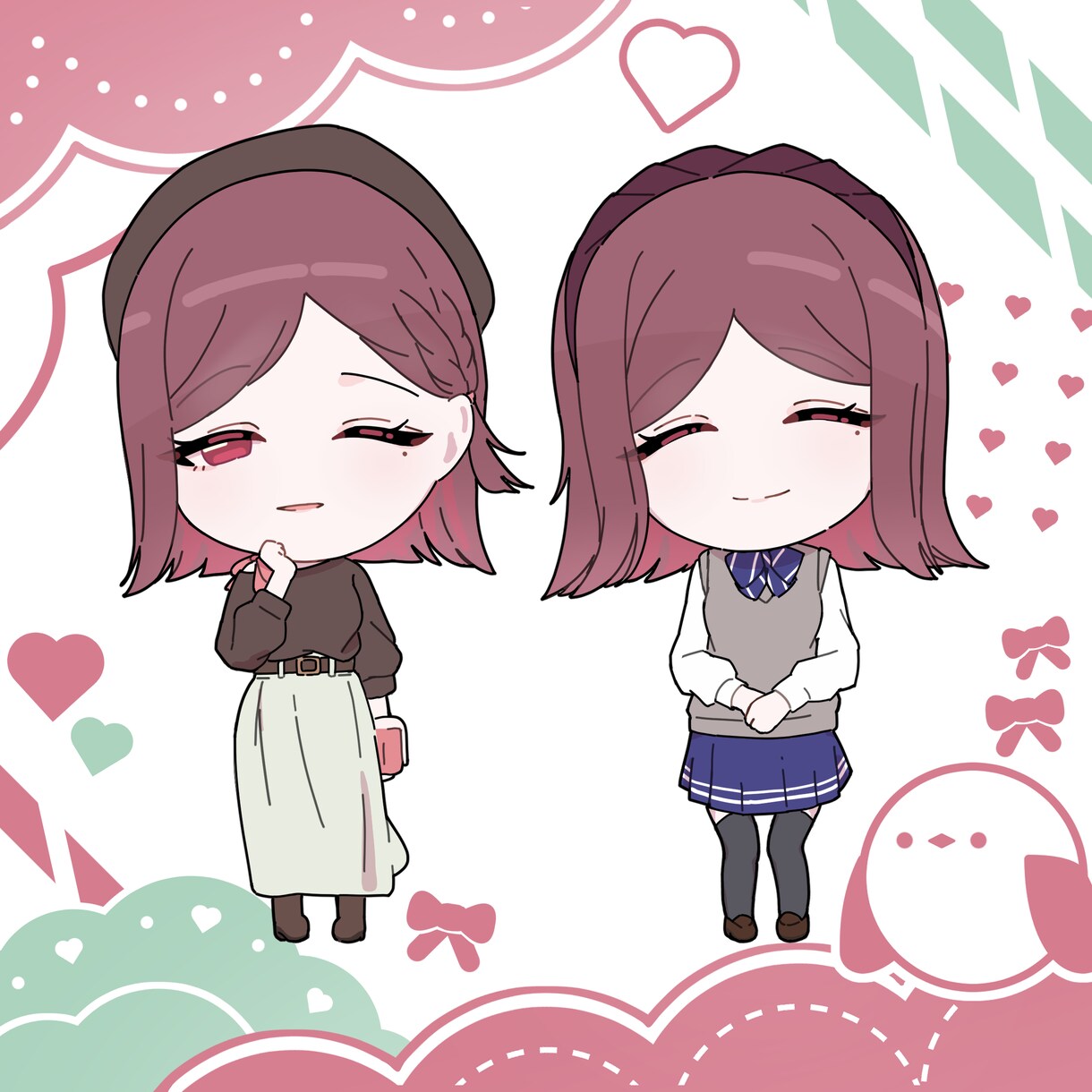 壁紙やヘッダーにかわいいミニキャライラスト描きます ゆるい雰囲気のあるかわいくて親しみやすいイラスト作成します！ イメージ9