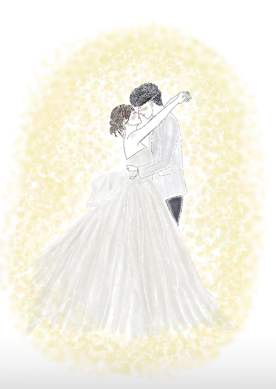 結婚祝いに人気 | 水彩画似顔絵描きます 【イラストオーダー】水彩画風イラスト♡結婚祝いに人気 イメージ7