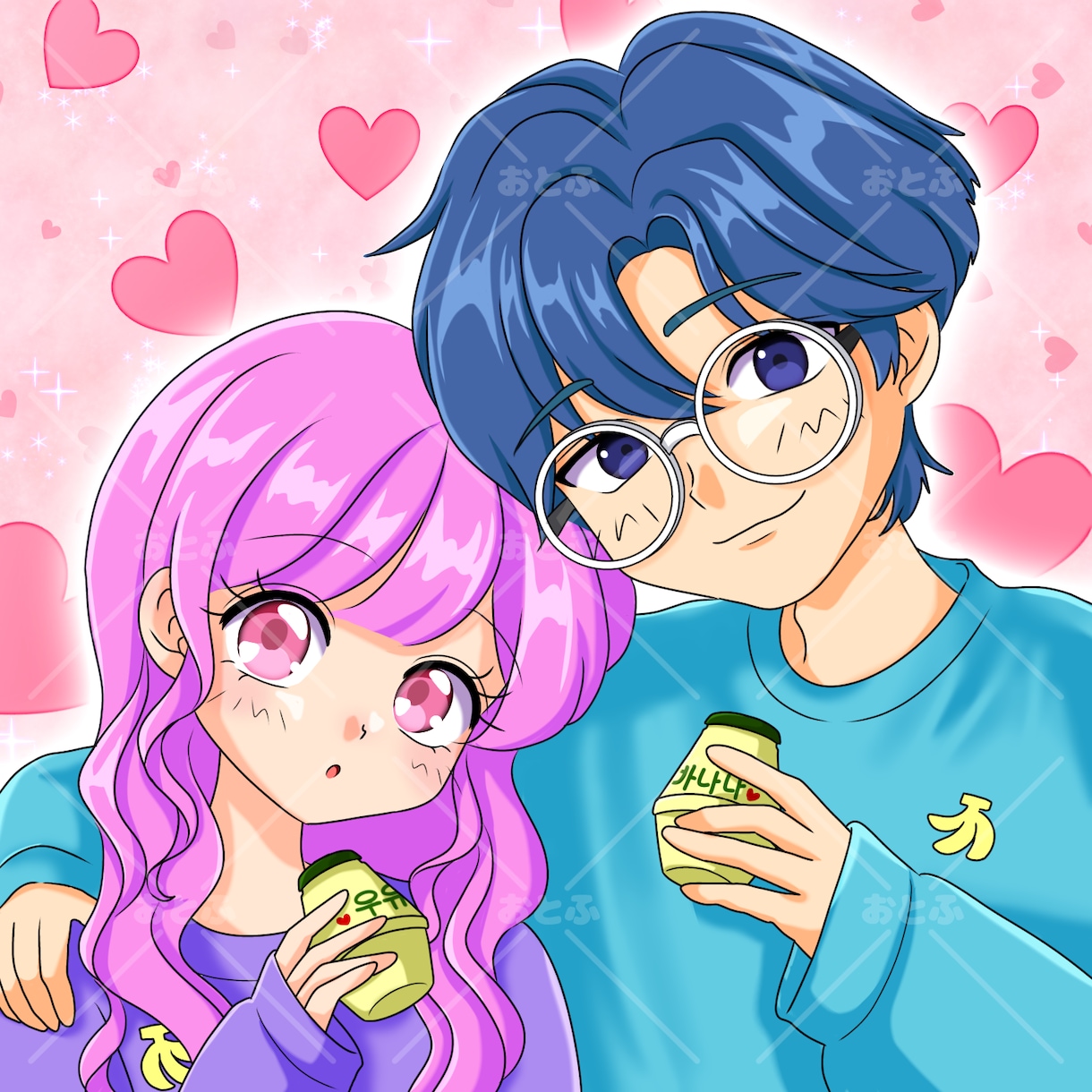 90年代アニメ風♡キュンとときめくアイコン描きます 平成女子全員集合！懐かしい☆商用OKのエモ可愛いイラスト♡ イメージ4