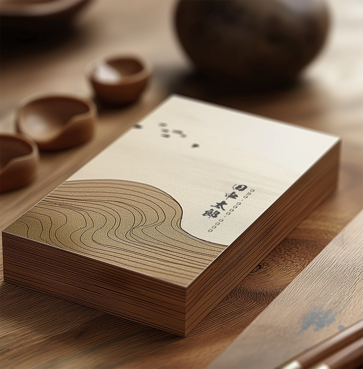 和風の名刺/ショップカードの作成します 1秒で相手の心を掴む印象を一瞬で伝えるデザイン イメージ1