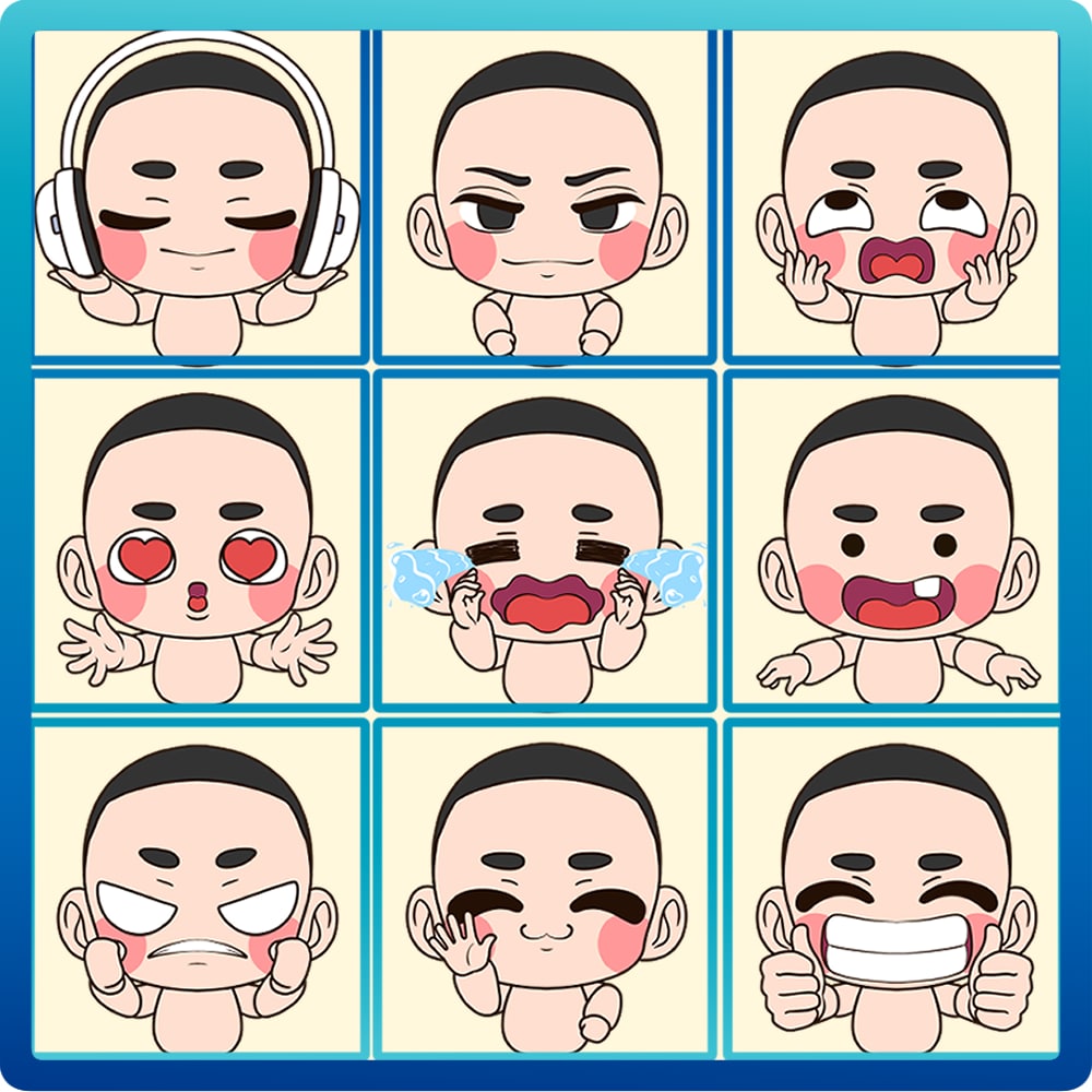 テンプレートから静止画スタンプ作ります 1つ作れば次からお得なテンプレートスタンプセット イメージ4