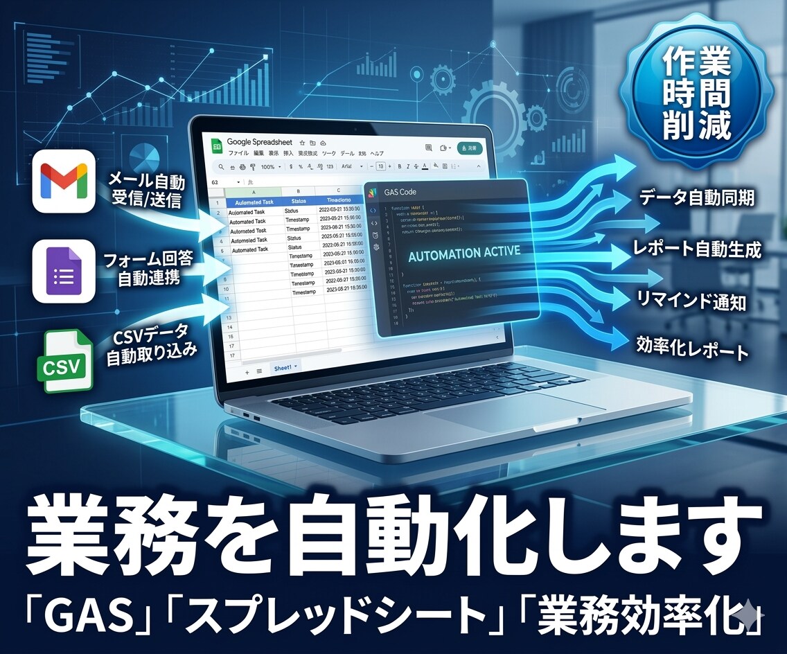GASとスプシで業務自動化します GASとスプシで実務に強い仕組みを作ります イメージ1