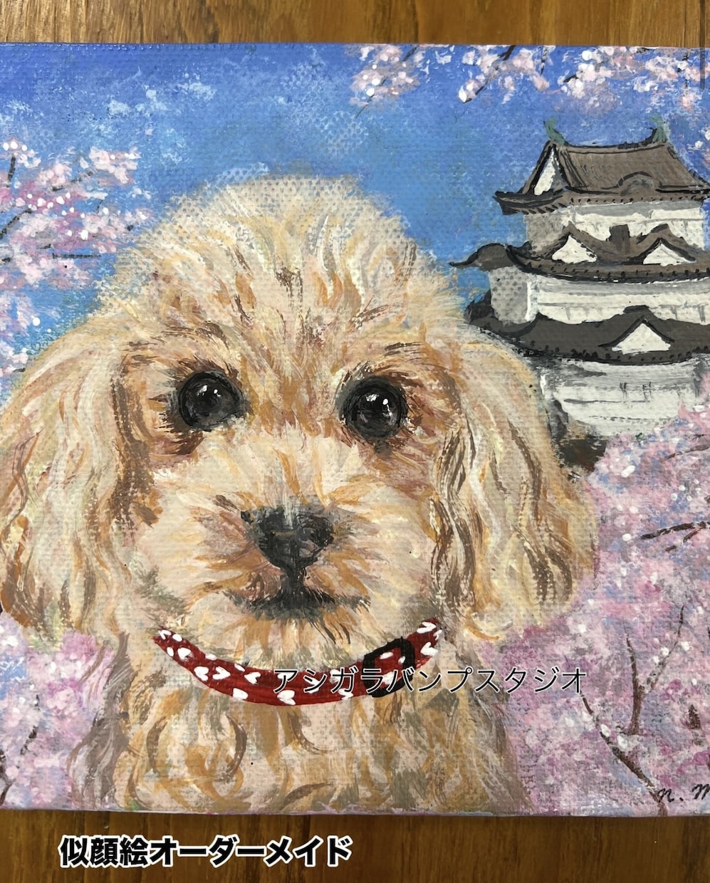 わんちゃん、ねこちゃんなどの似顔絵を描きます 手描きのアクリル画で15cmのキャンバスに絵を描きます イメージ3