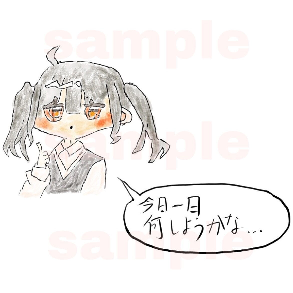 かわいい水彩画のアイコンを描きます 動画のサムネイル、グッズ等に使ってください イメージ9
