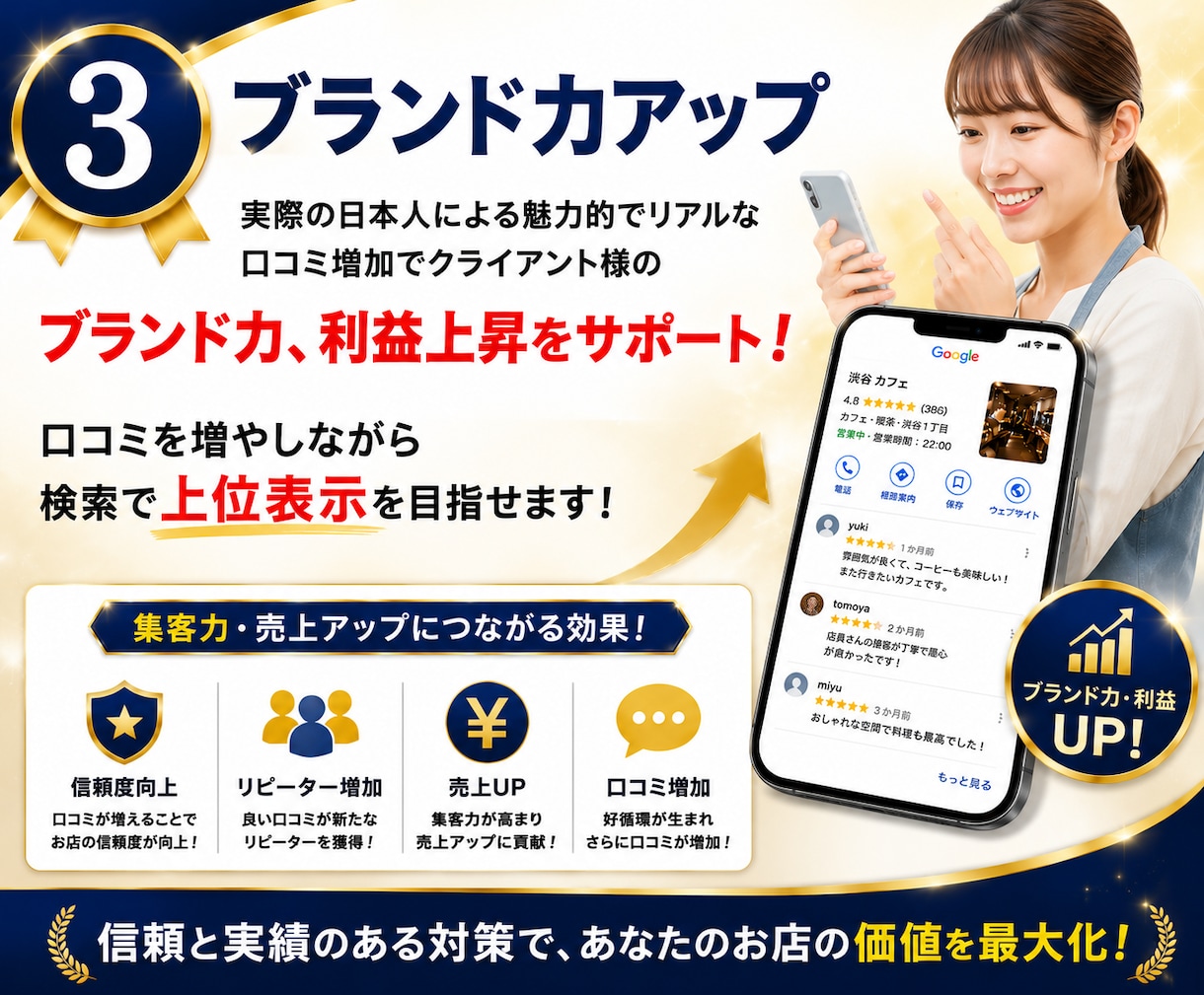 最安値！無料MEO対策＆口コミ増加のお手伝いします ⭐️日本人からの最適なワードを含む対策でGoogle上位表示 イメージ4