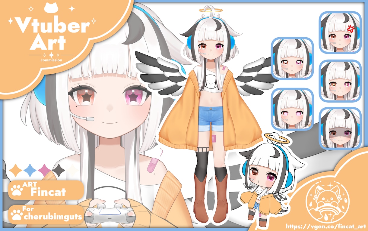 可愛いVtuberキャラクターを制作します 1年後もアップデート対応｜成長するVtuberモデル制作 イメージ6