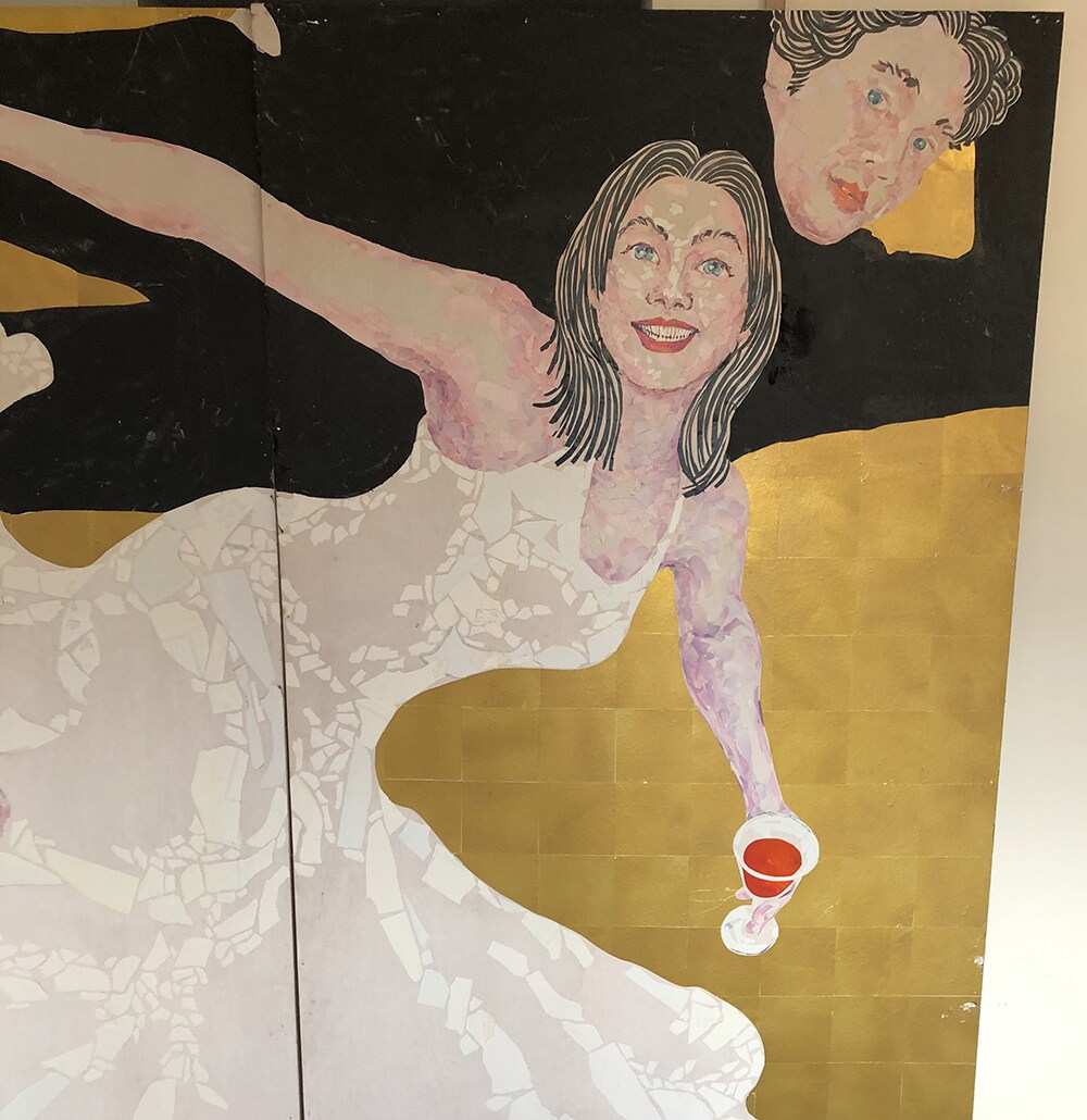 巨大アート系ウェルカムボード作成します アート系大型絵画ボード/1800mm×1800mm イメージ3