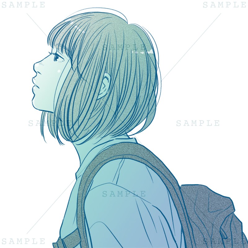 グラデーションカラーの繊細な人物イラストを描きます アイコン・似顔絵・表紙用等お気軽にご相談ください＾＾ イメージ6