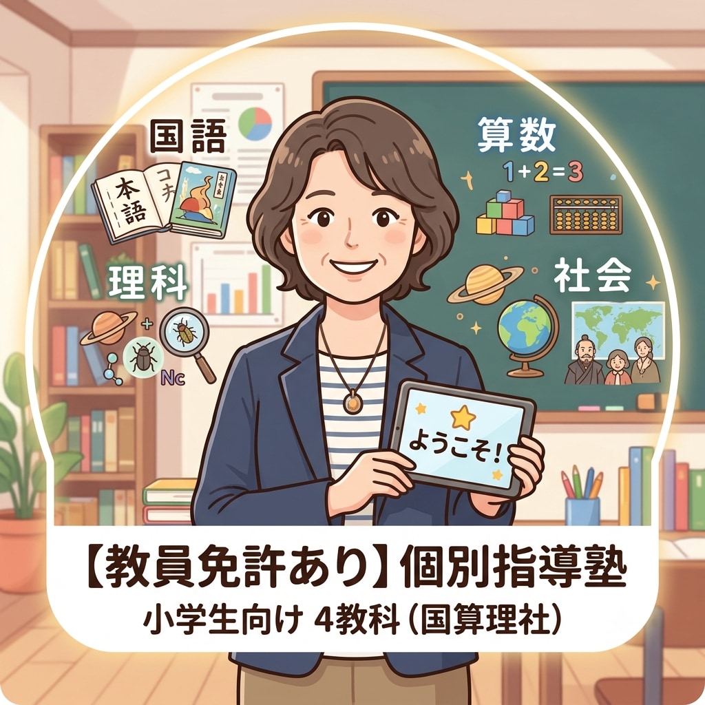 教員免許あり！楽しくオンライン個別指導します 有資格だから安心。お子様のペースに合わせた1回60分 イメージ1