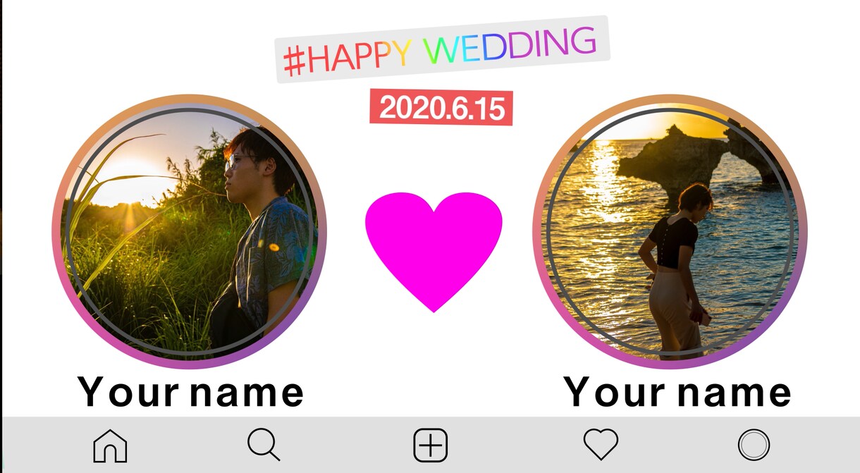 インスタ風結婚式オープニングムービー製作します 『高品質』『最短7日』低価格で対応いたします！ イメージ2