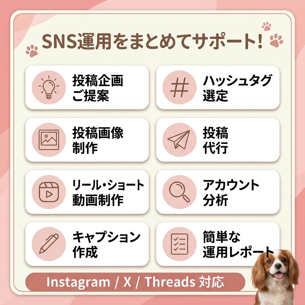 ペット関連のSNS運用を代行します ペット関連事業者様のSNS運用を丁寧にサポートします イメージ3