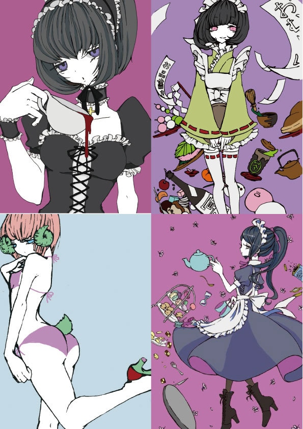 かわいい女の子のキャラクターデザインやります ビビッとカラフルで目をひく　オリジナルキャラクターデザイン イメージ3