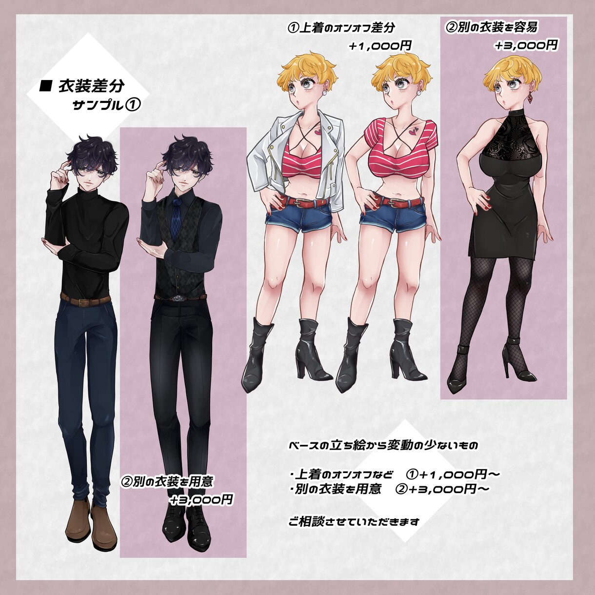TRPG・ゲーム配信等で使える立ち絵ます NPCの立ち絵制作などもご相談ください イメージ3