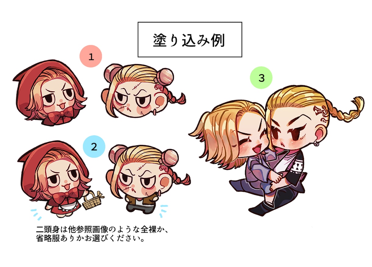 デフォルメ・SDイラストお描きします ◇アイコン・ヘッダー等にオススメです◇ イメージ4