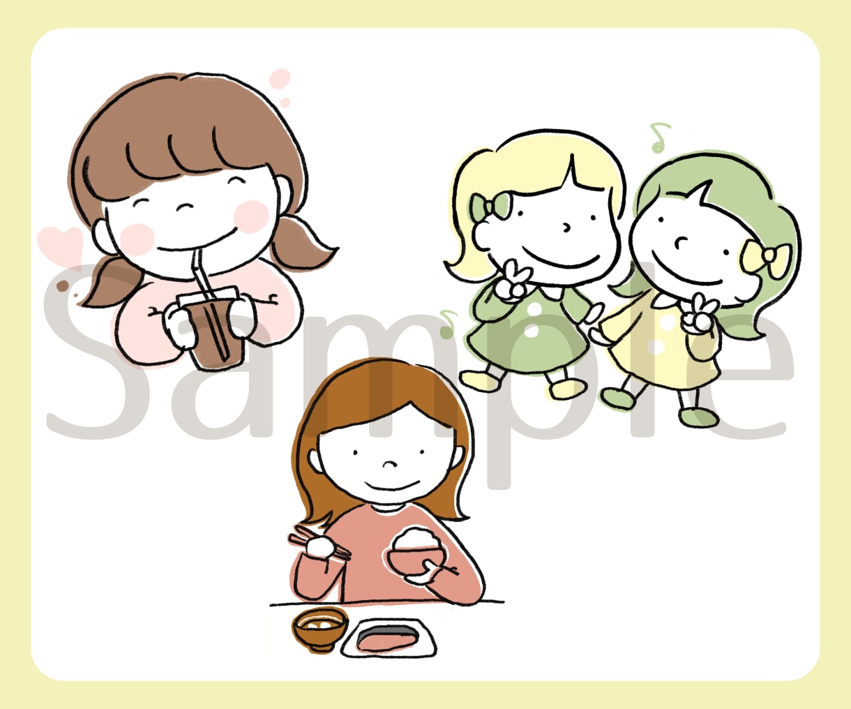 安いけどゆるかわ♡イラスト描きます ★資料・スライド・SNS投稿等のワンポイントに★ イメージ6