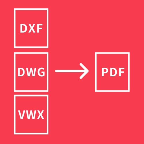 CADデータを1枚500円でPDFに変換します DXFやDWG、VWXに対応しています イメージ1