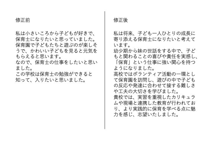 教育機関経験者が志望理由書等を添削します 書き方に自信がなくてもOK！読み手に伝わる文章へサポート！ イメージ3