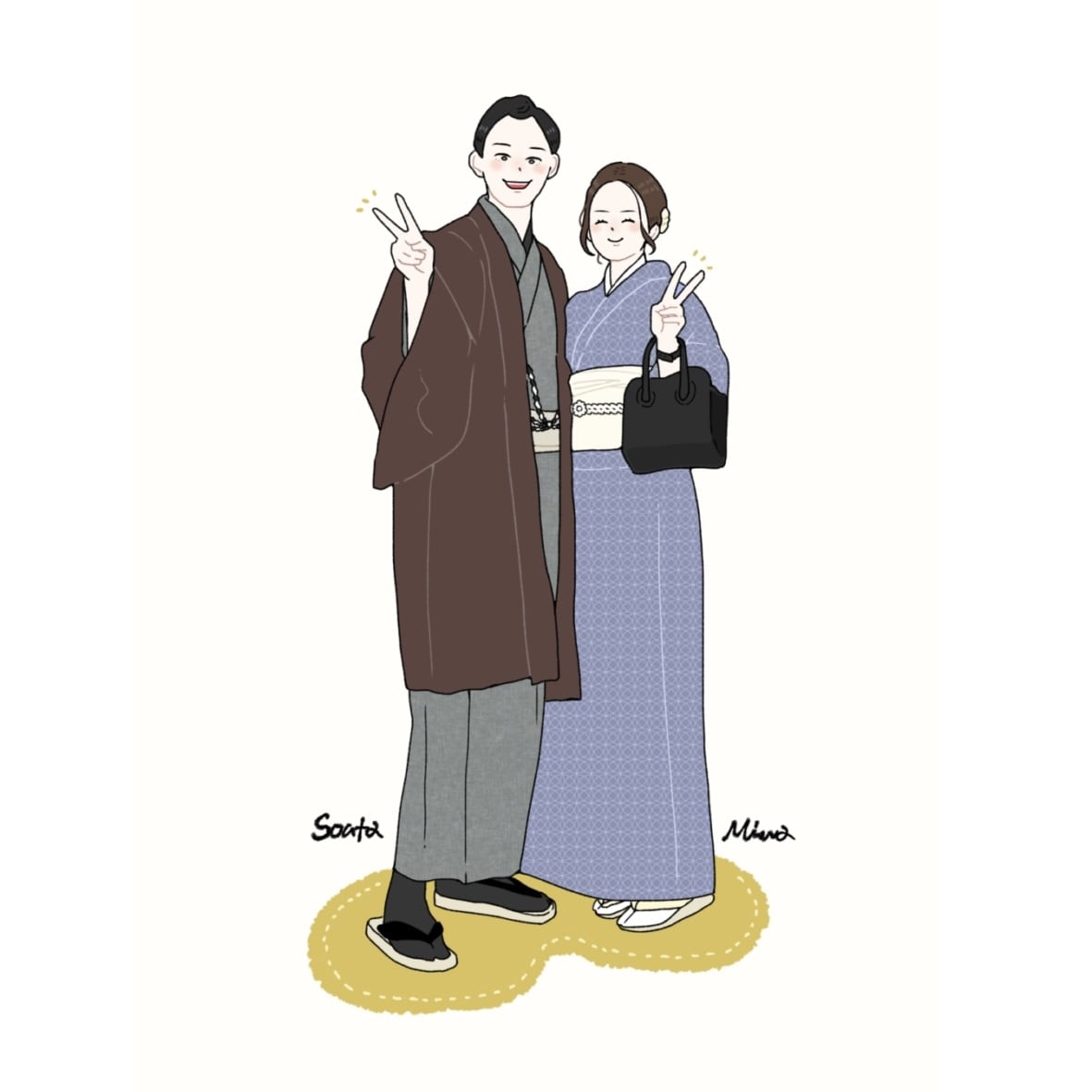 優しい雰囲気の、似顔絵イラスト描きます お祝い事や、ちょっとしたプレゼントに♫ イメージ4