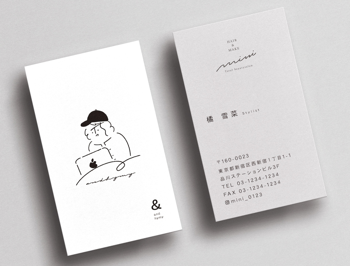 印象抜群☆おしゃれで品のあるかわいい名刺作ります 低価格で高品質! 現役のプロが完全オーダー名刺で作成します！ イメージ5