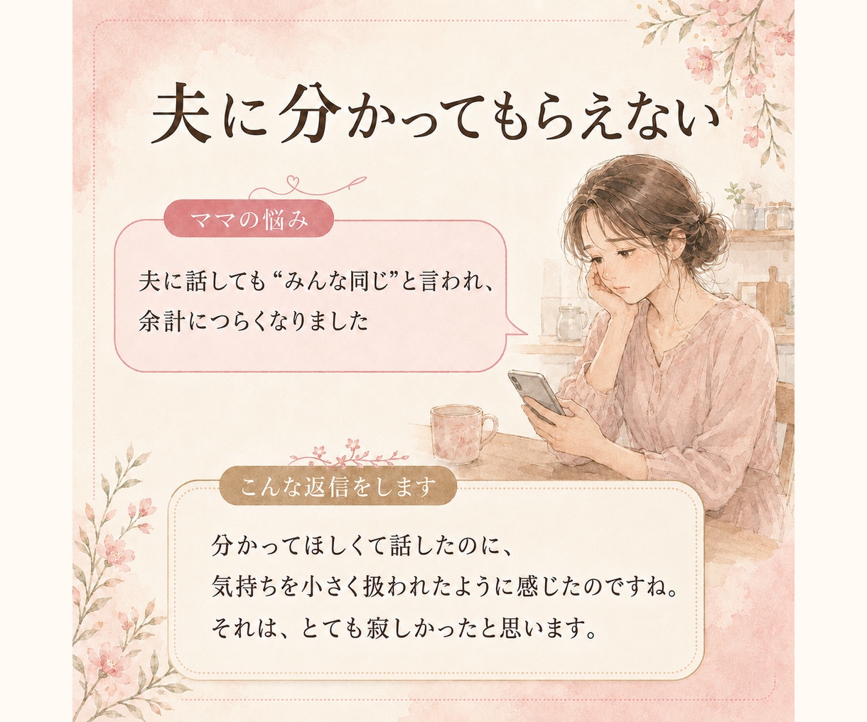 怒りすぎて苦しいママの本音を3日間やさしく聴きます 看護師歴10年以上の4児ママが否定せず優しく心に寄り添います イメージ4
