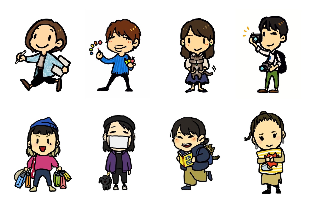 2.5頭身のキャラクター似顔絵を描きます SNSのアイコンなどにおすすめ！ イメージ3