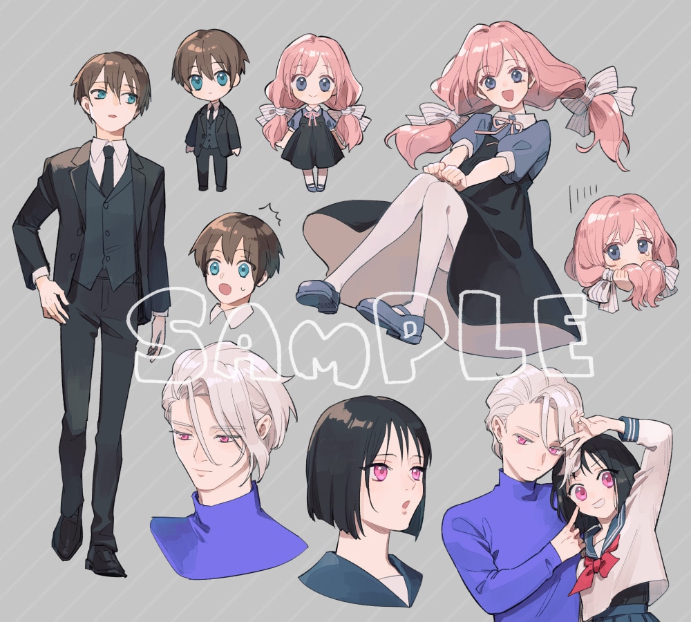 全身～ミニキャラまで対応可　キャライラスト描きます アイコン、立ち絵など　お好きな用途に イメージ4