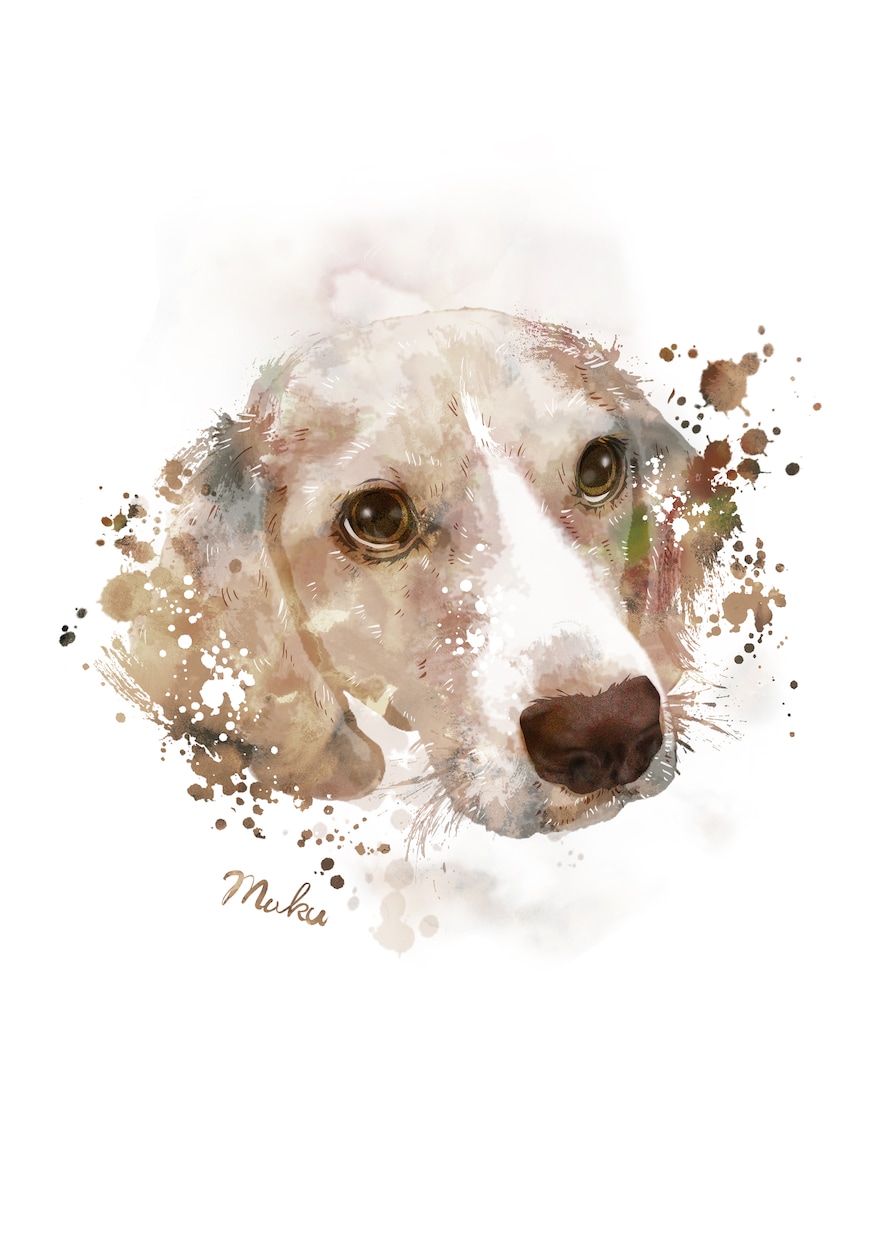 愛犬ペット似顔絵イラストをデザインします ポスター・フレームパネル納品可。プレゼント・遺影にも イメージ6