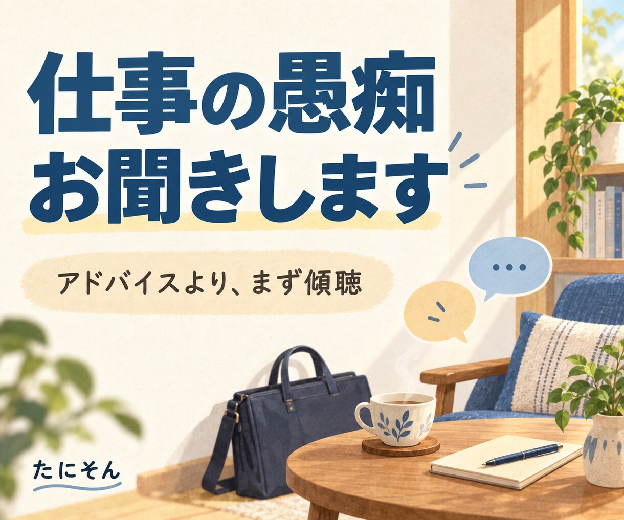仕事の愚痴だけ聞きます 否定せず最後まで聞きます、お気軽にどうぞ イメージ1