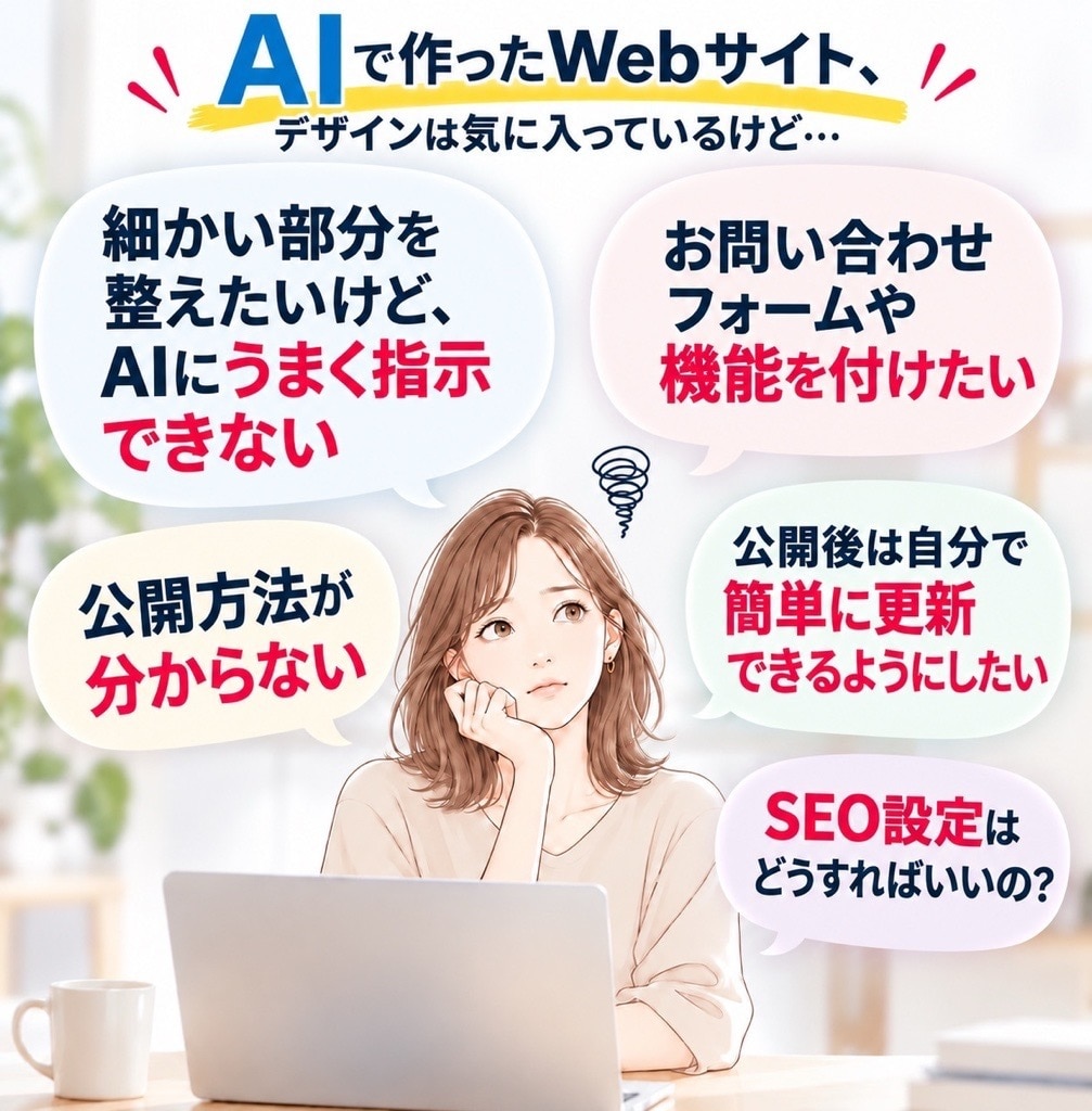 AIで作ったサイトWixで再構築します 【10月限定価格】AI制作サイトを生きるサイトに変えます イメージ1