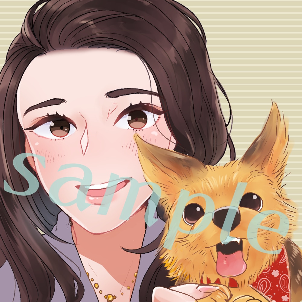 SNS等に◎商用も可◎お好みのイラスト描きます かわいい〜綺麗めまで。オリキャラ、似顔絵風、SD風承ります◎ イメージ6