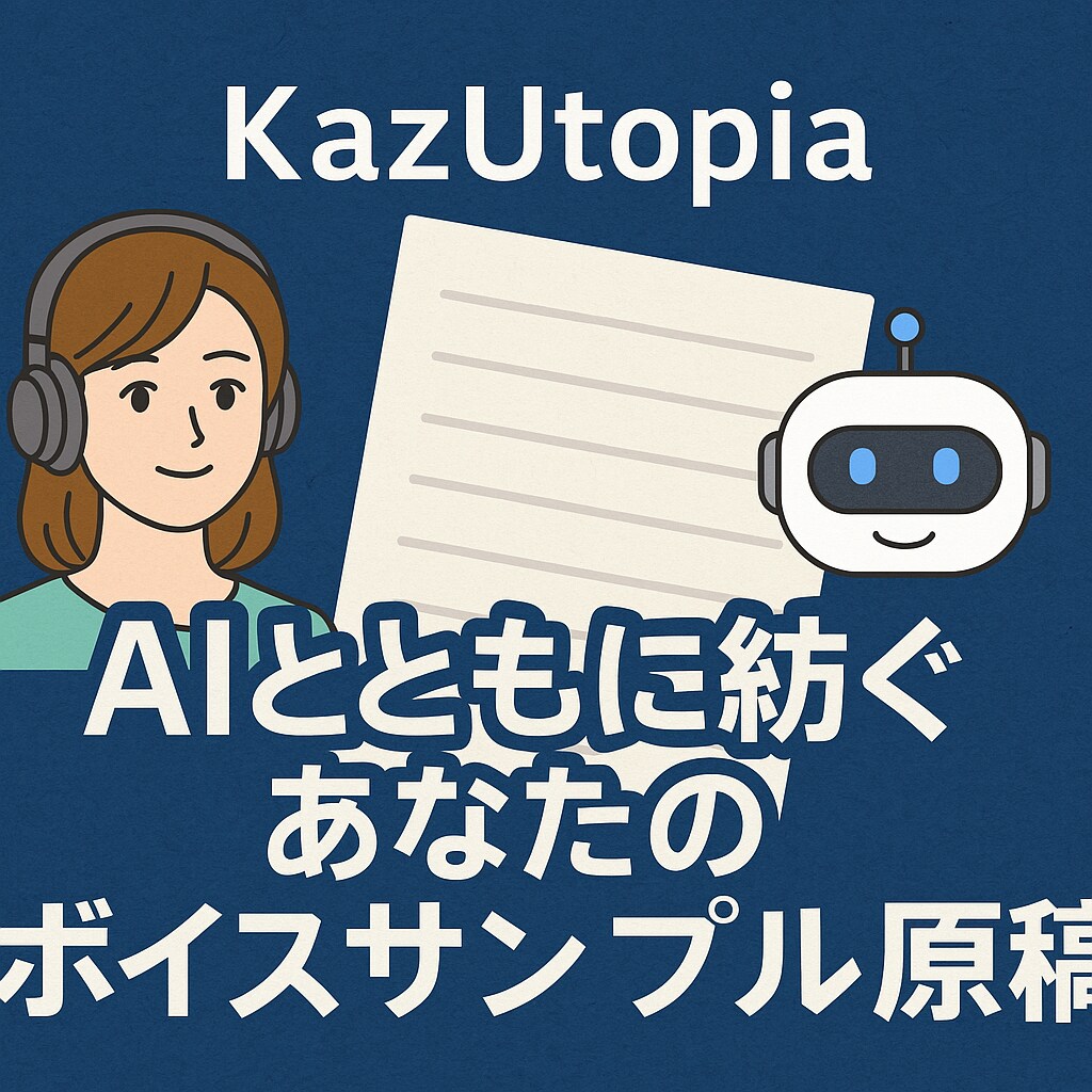 AIと一緒に、ボイスサンプル原稿【本格派】作ります 忘れられない“声の世界観”を創る原稿をお届けします イメージ1